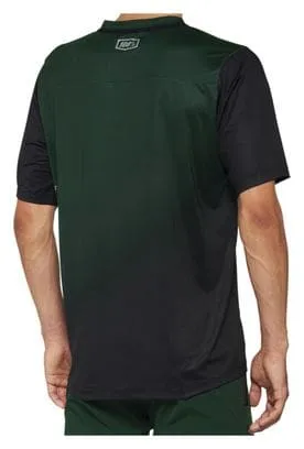 100% Celium Forest Green / Black Short Sleeve Jersey