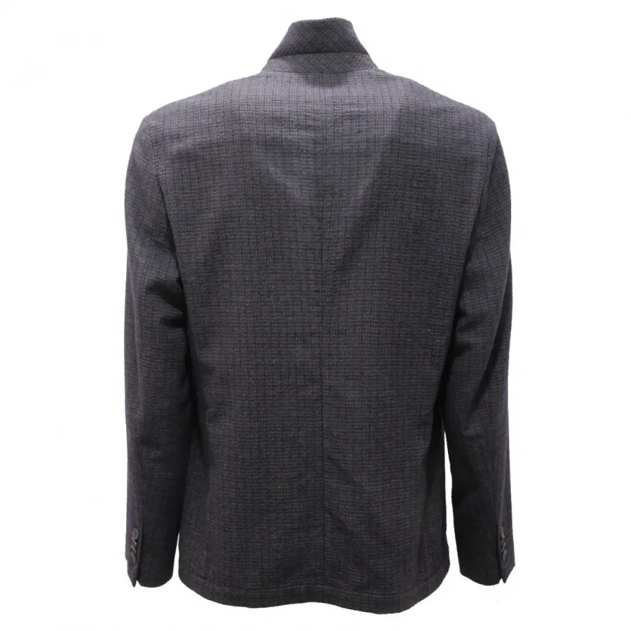 8600AH giacca uomo ALTEA grey/blue wool/cotton checked jacket men