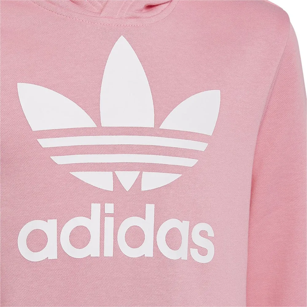 ADIDAS Originals Felpa Con Cappuccio Logo Rosa Bambina