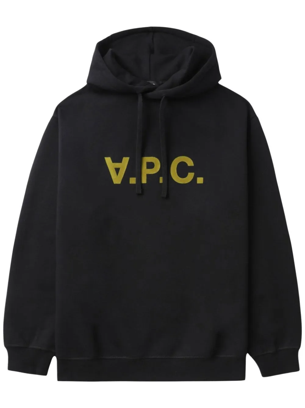 A.P.C.-felpa con cappuccio con stampa logo