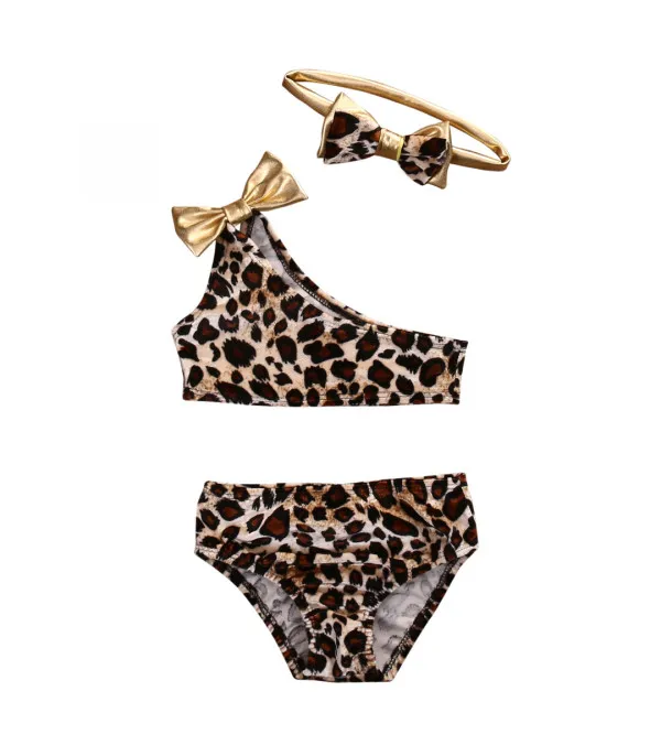 Bikini bimba monospalla leopard