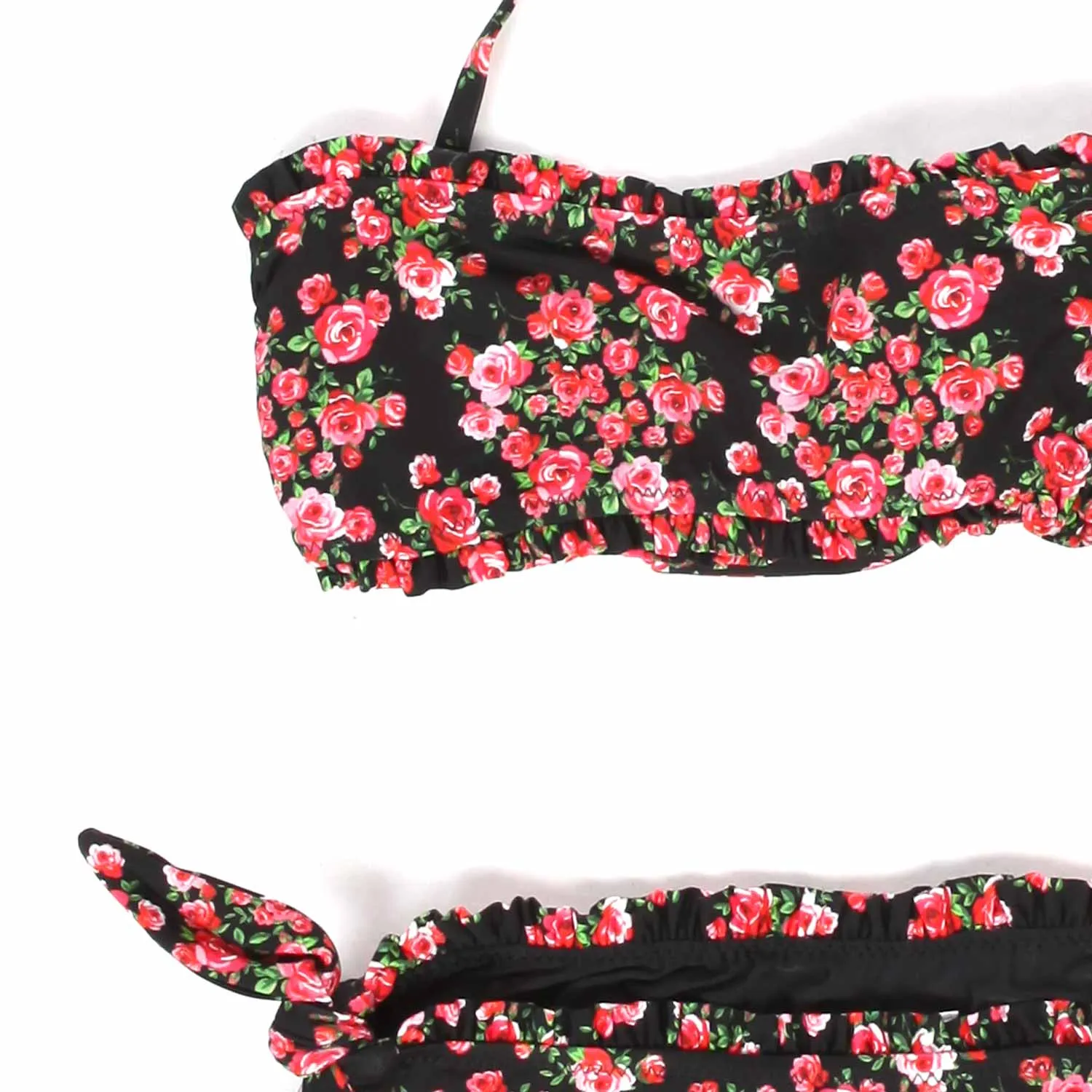 Bikini Con Rose Sfondo Nero