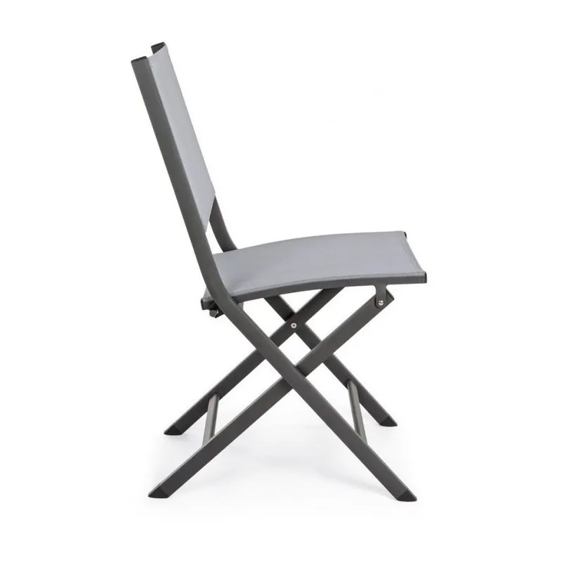 Bizzotto outdoor Set da 4 - Sedia pieghevole Elin antracite lh32