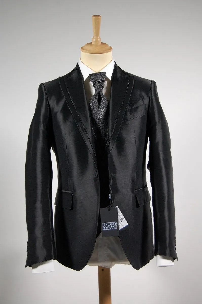 Black ceremony dress complete with waistcoat and tie luciano soprani