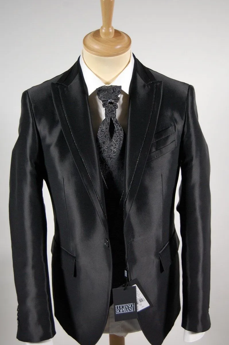 Black ceremony dress complete with waistcoat and tie luciano soprani