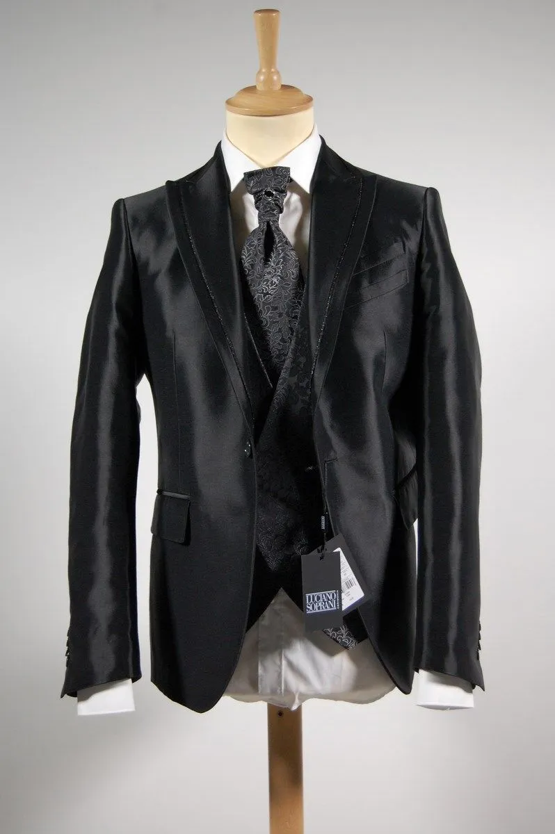 Black ceremony dress complete with waistcoat and tie luciano soprani