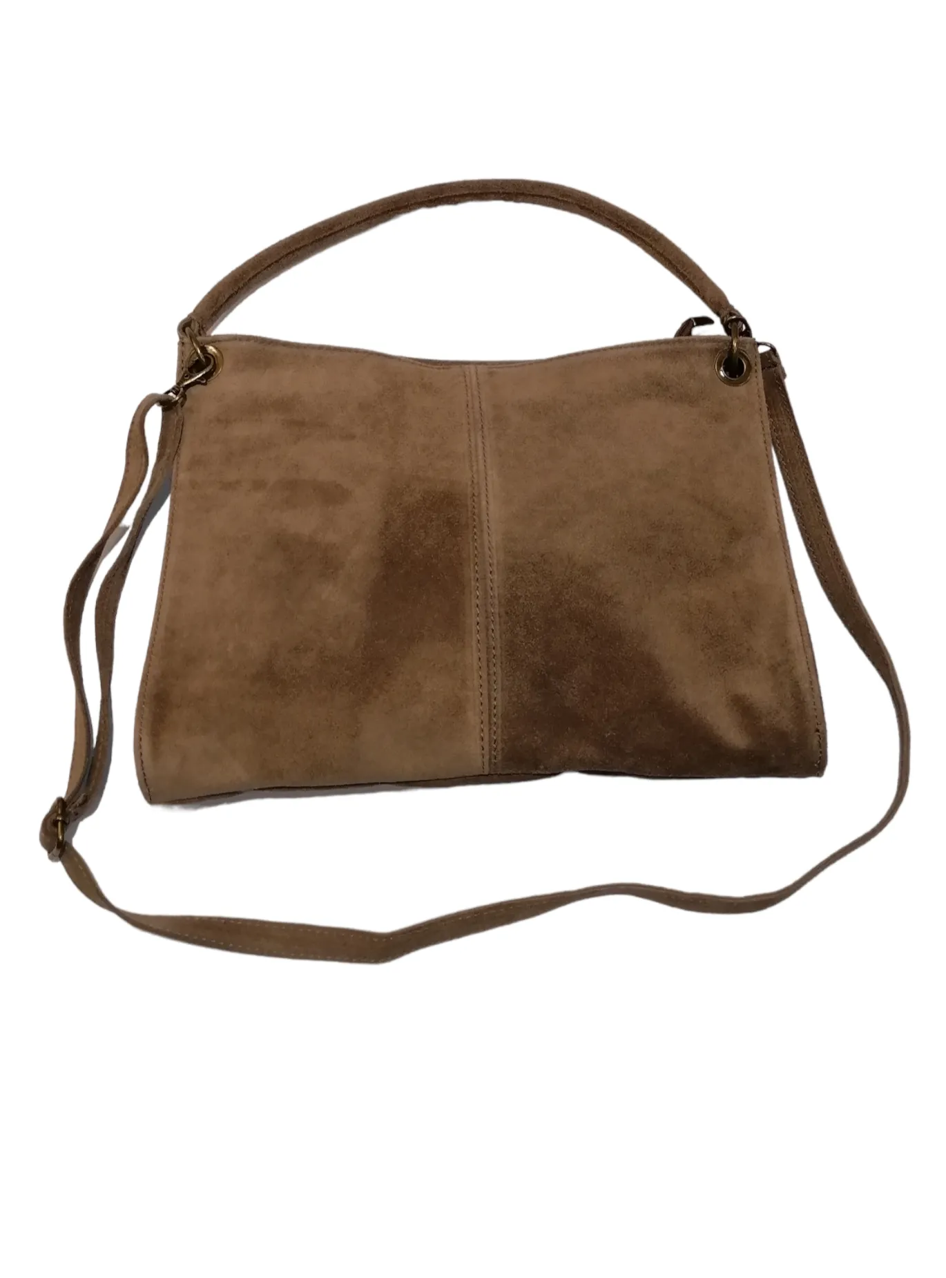 Borsa Hobo in Vera Pelle Scamosciata