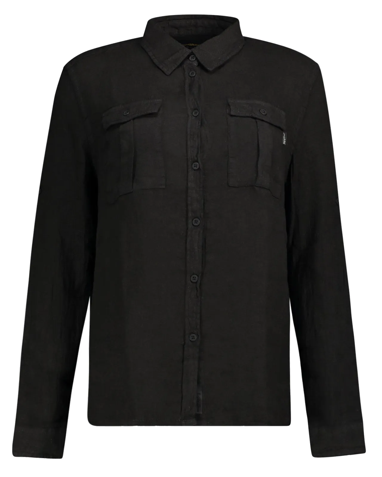 Camicia Crystal lino nero