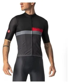 Castelli Maglia A Blocco Nera/Grigia