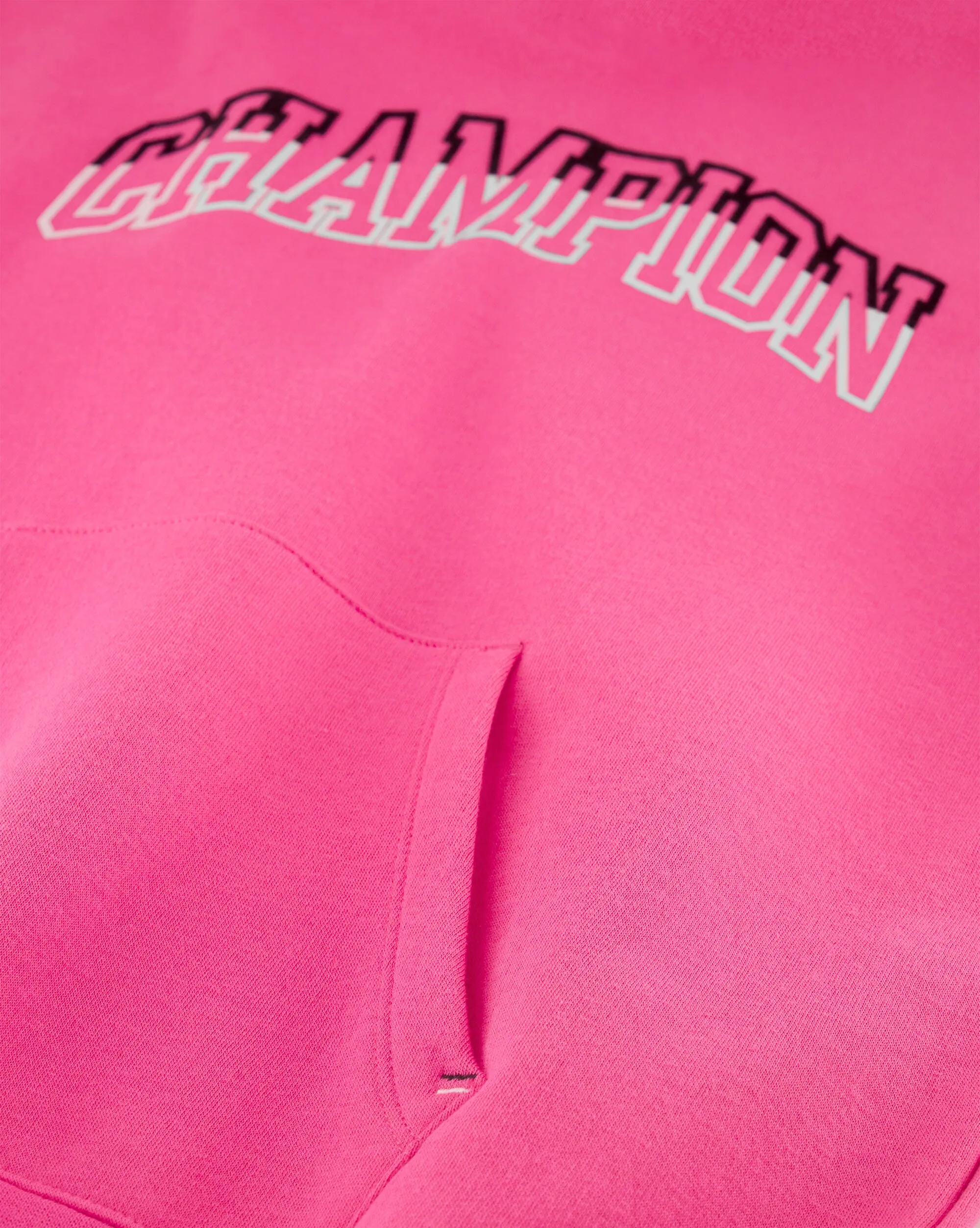 Champion Felpa Con Cappuccio e Tascone Color Punch Rosa Donna