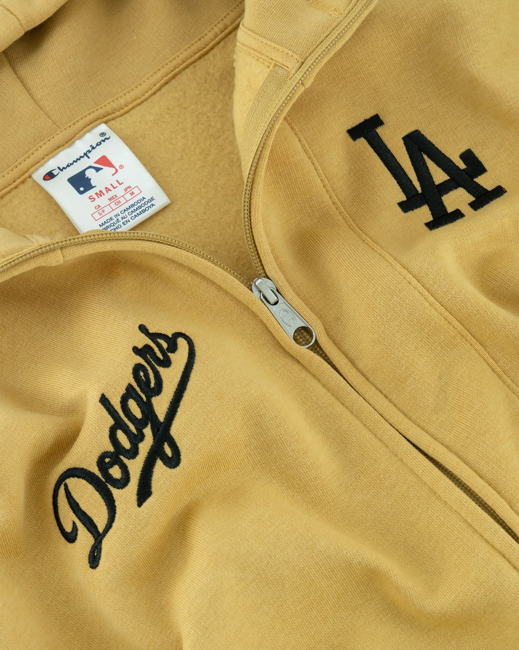 Champion Felpa Con Cappuccio MLB Los Angeles Dodgers Giallo Donna