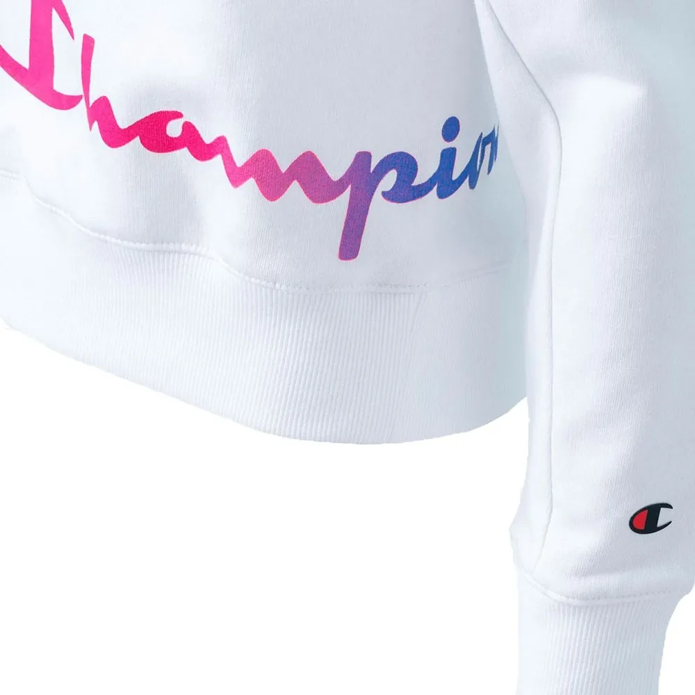 Champion Felpa Palestra Con Cappuccio Color Story Bianco Bambina