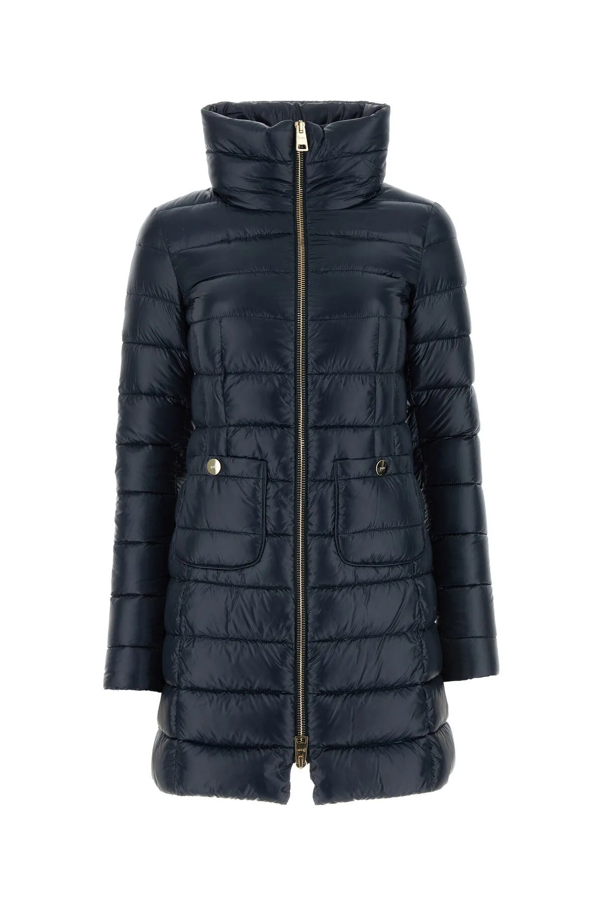 Dark blue nylon Maria down jacket    