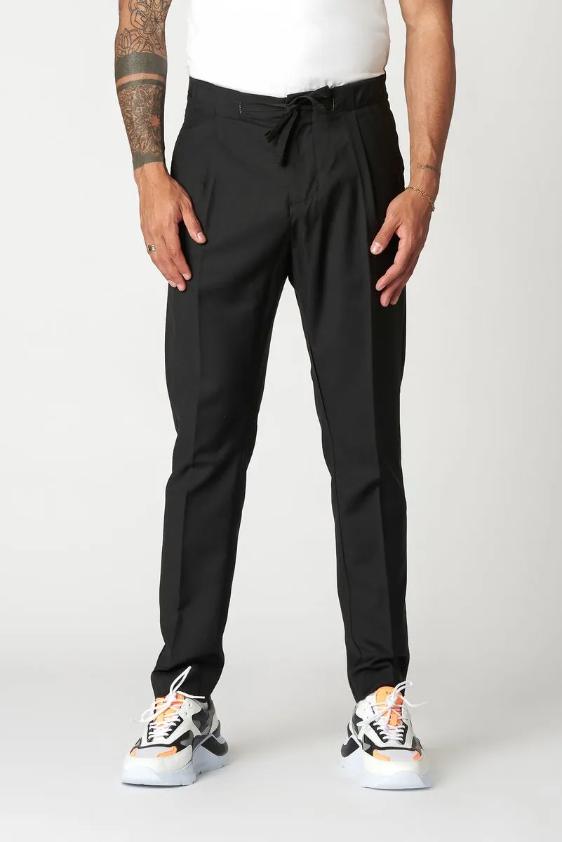 Entre Amis Pantaloni in Fresco Lana Leggero Tasca America