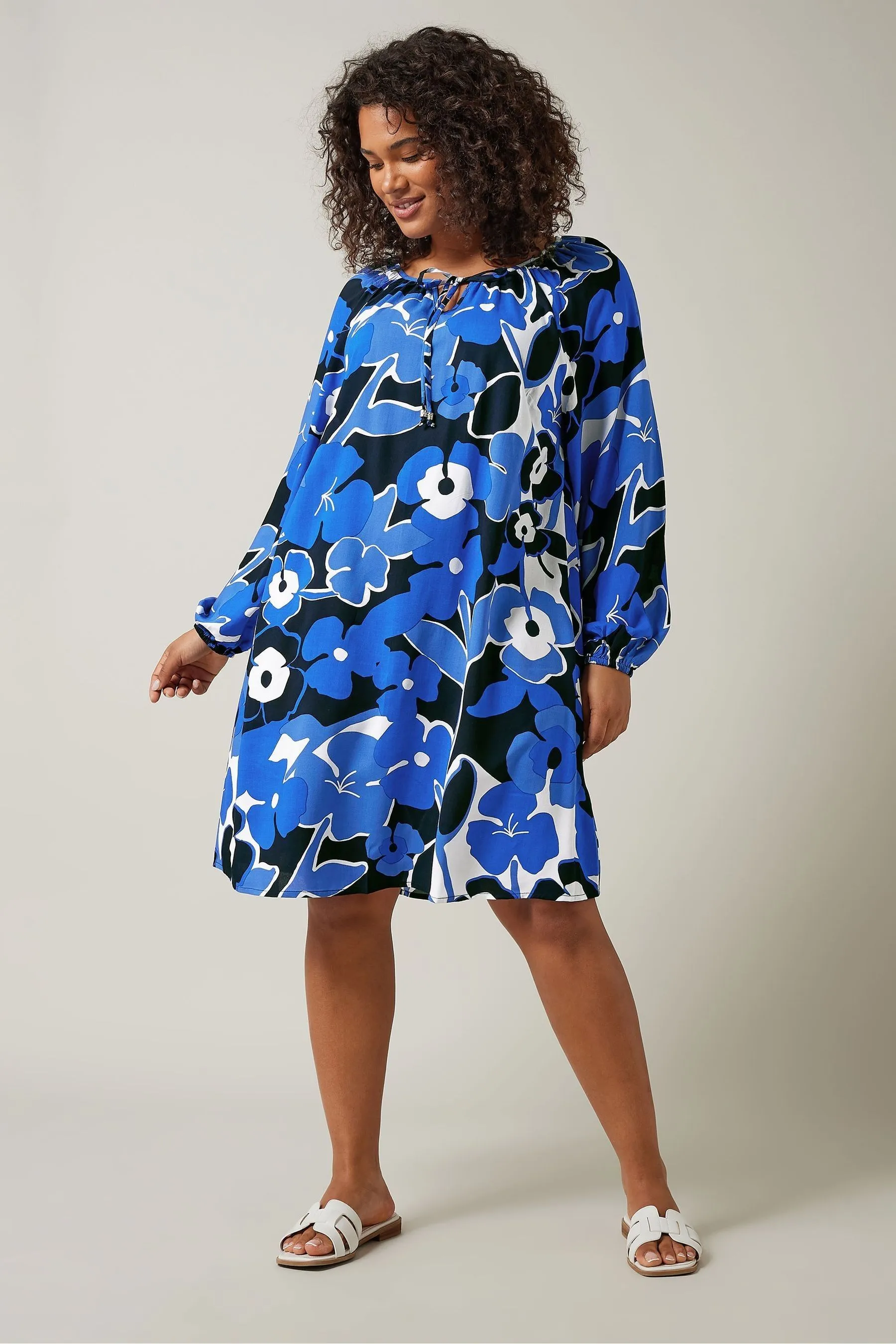 Evans Curve Floral Print Tunic Dress