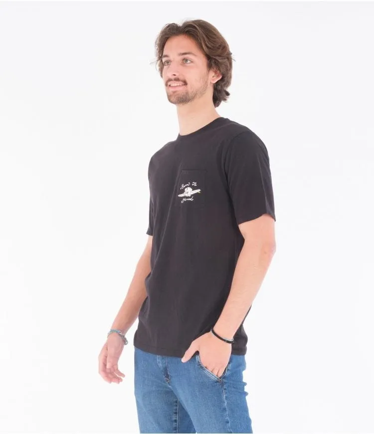 EVERYDAY WASH BORN TO SHRED PKT TEE SS - BLACK