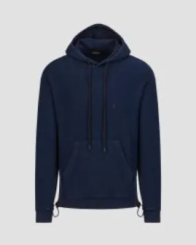 Felpa blu scuro con cappuccio da uomo Dondup Fleece