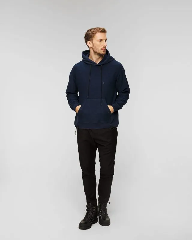 Felpa blu scuro con cappuccio da uomo Dondup Fleece