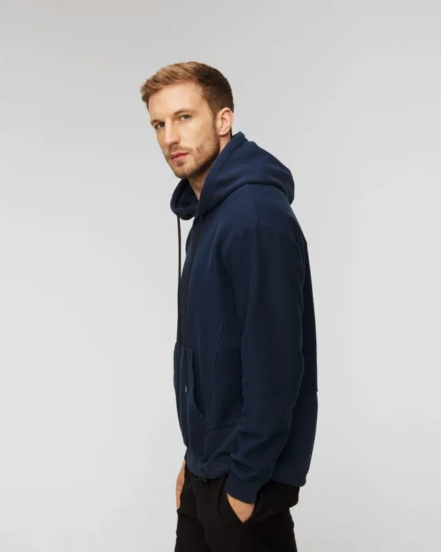 Felpa blu scuro con cappuccio da uomo Dondup Fleece