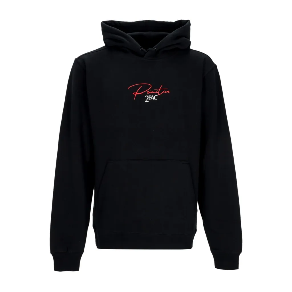 felpa cappuccio uomo lyrics ii hoodie x tupac BLACK