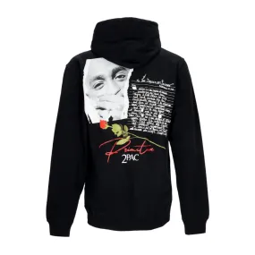 felpa cappuccio uomo lyrics ii hoodie x tupac BLACK