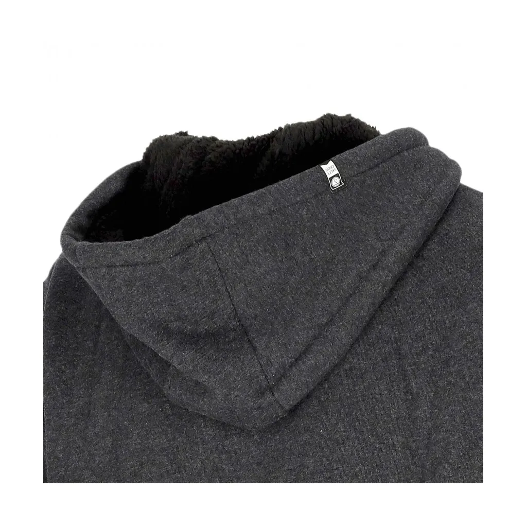 felpa cappuccio zip uomo refuge sherpa zip fleece BLACK HEATHER