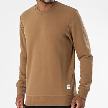 Felpa girocollo Basic Beige scuro