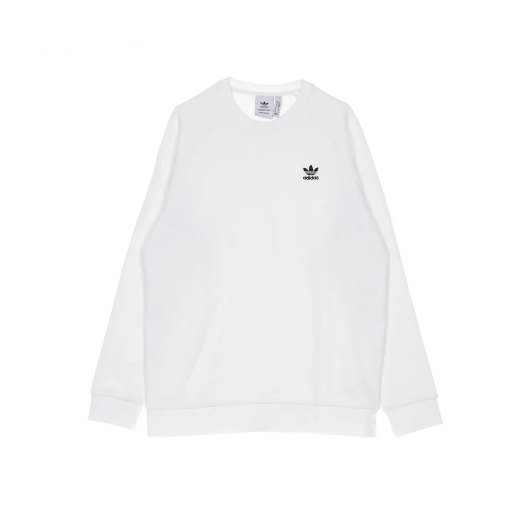 felpa girocollo uomo essential trefoil crewneck WHITE