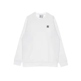 felpa girocollo uomo essential trefoil crewneck WHITE