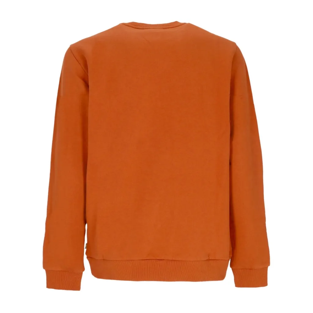 felpa girocollo uomo logo sweater TERRACOTTA BROWN