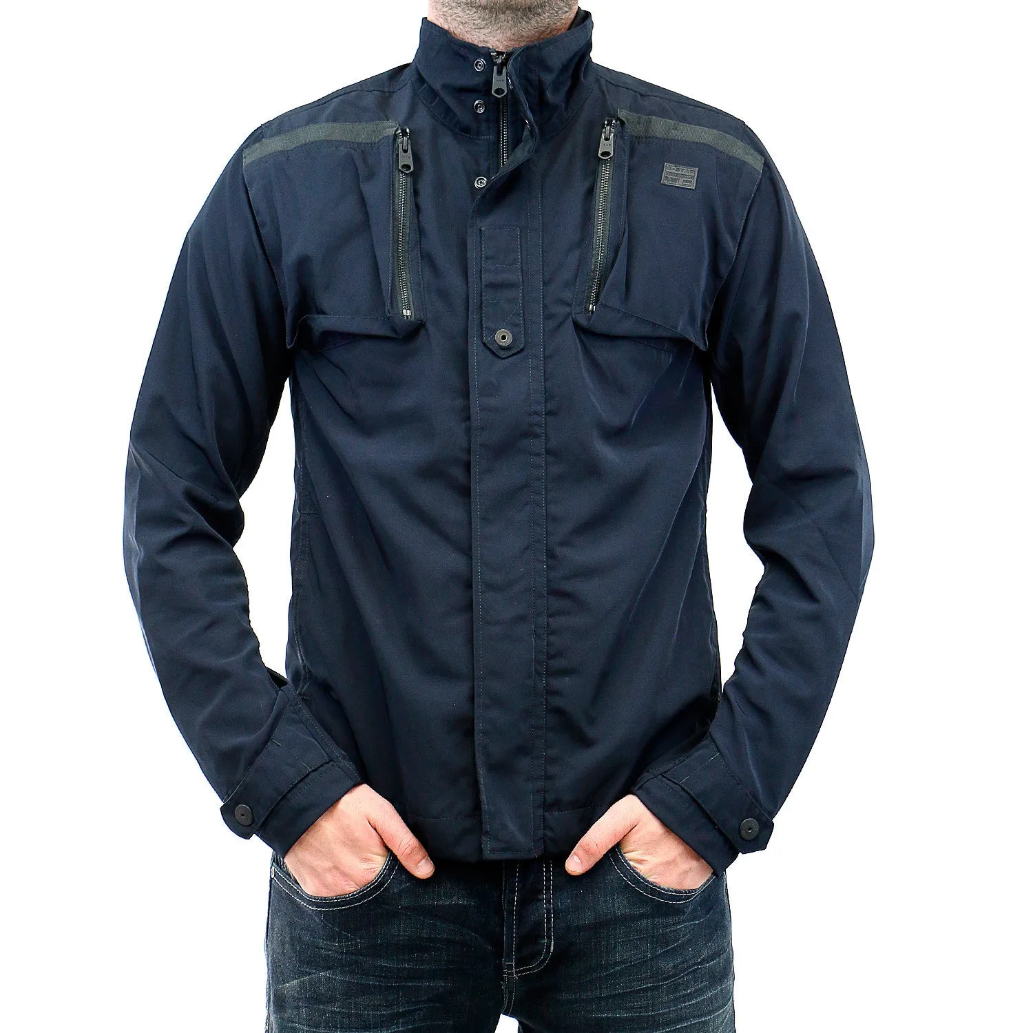 G-Star Crad Overshirt Jacket - Mazarine Blue - Mens