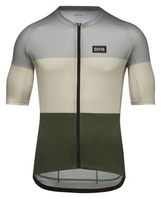 Gore Wear Spirit Stripes Short Sleeved Jersey Grey/Beige