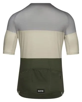 Gore Wear Spirit Stripes Short Sleeved Jersey Grey/Beige