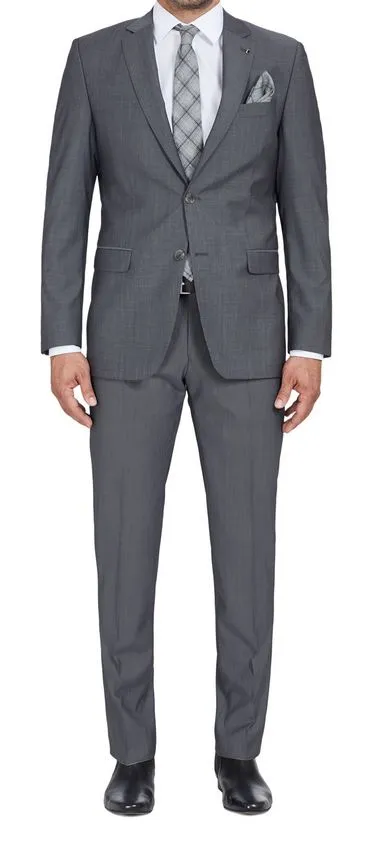 Grey suit digel drop six regular fabric marzotto natural stretch