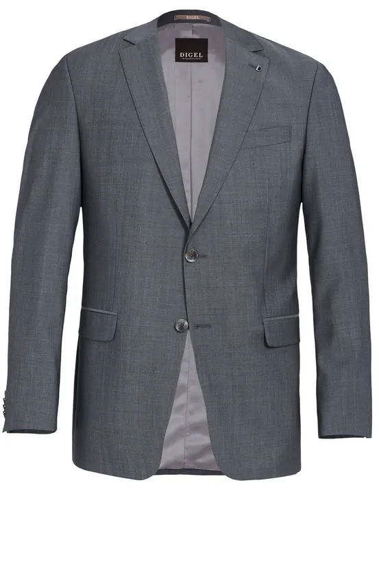 Grey suit digel drop six regular fabric marzotto natural stretch