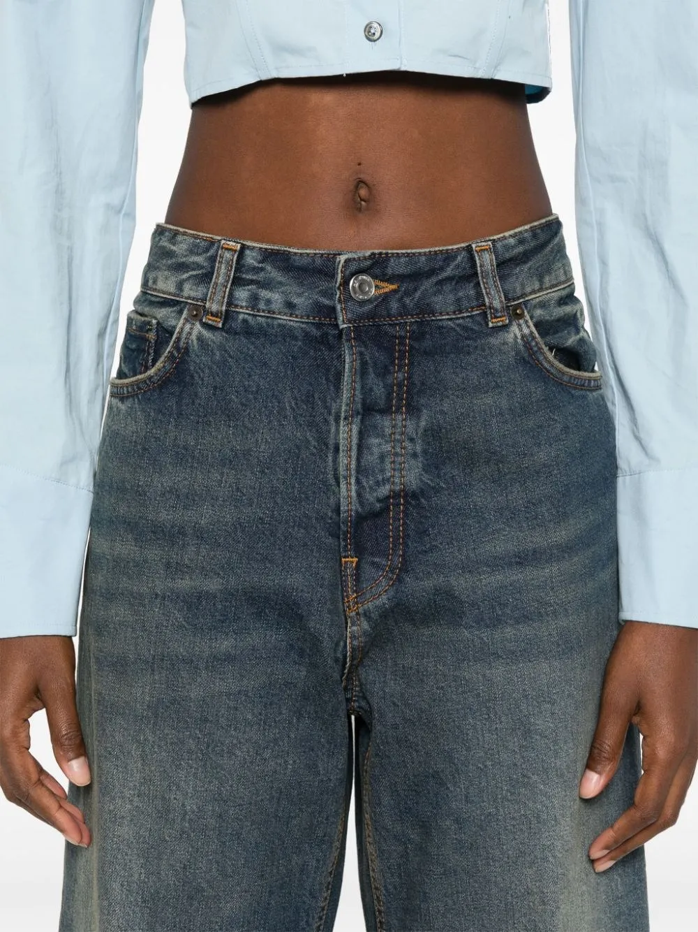 Haikure-Jeans crop a vita alta Betty