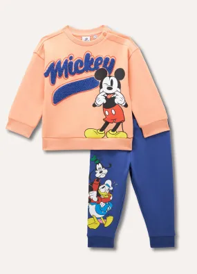 Jogging set Disney in felpa di puro cotone neonato