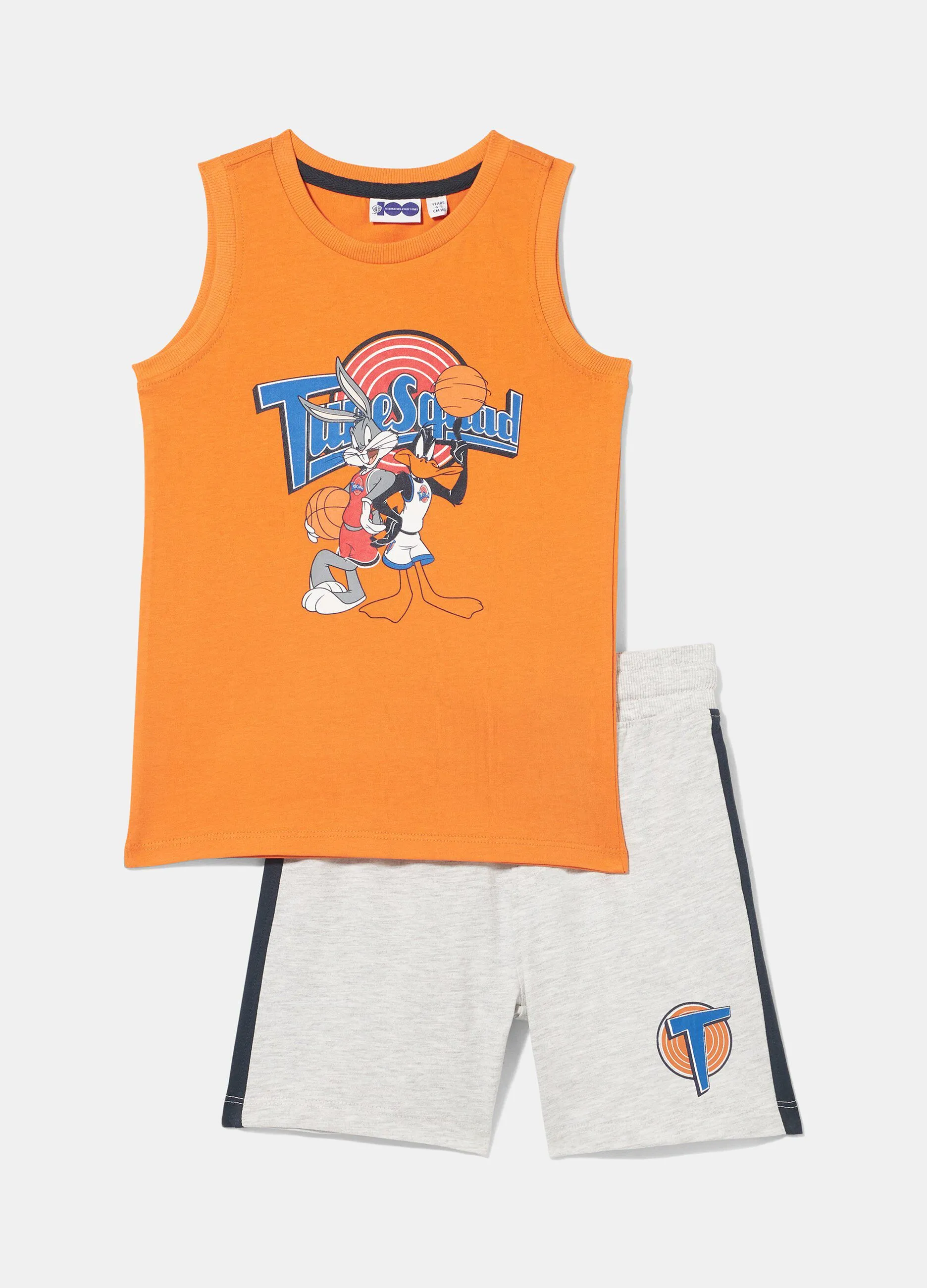 Jogging set in jersey di puro cotone bambino