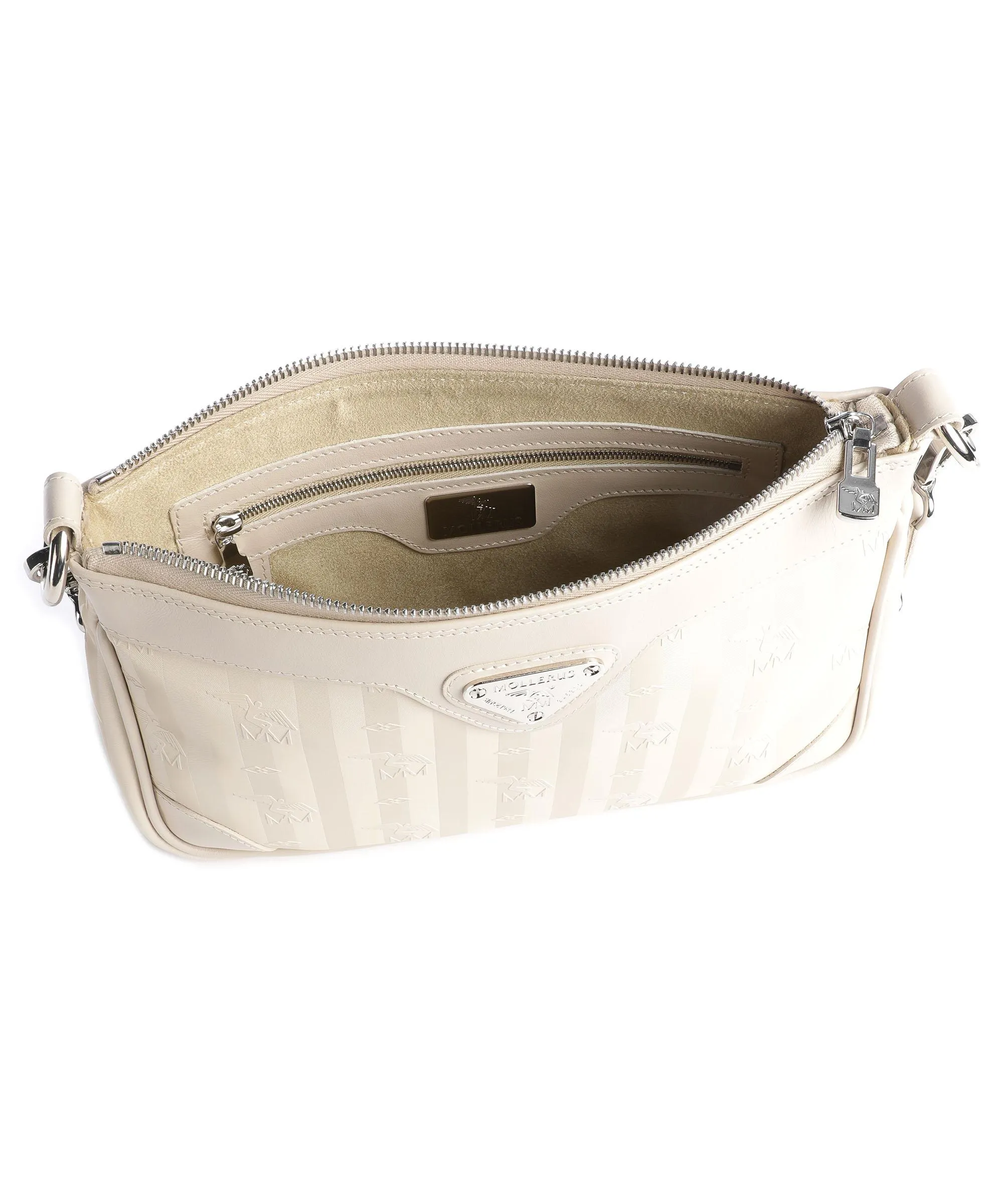  Maison Mollerus Vinerus Flums Borsa a tracolla tela beige  