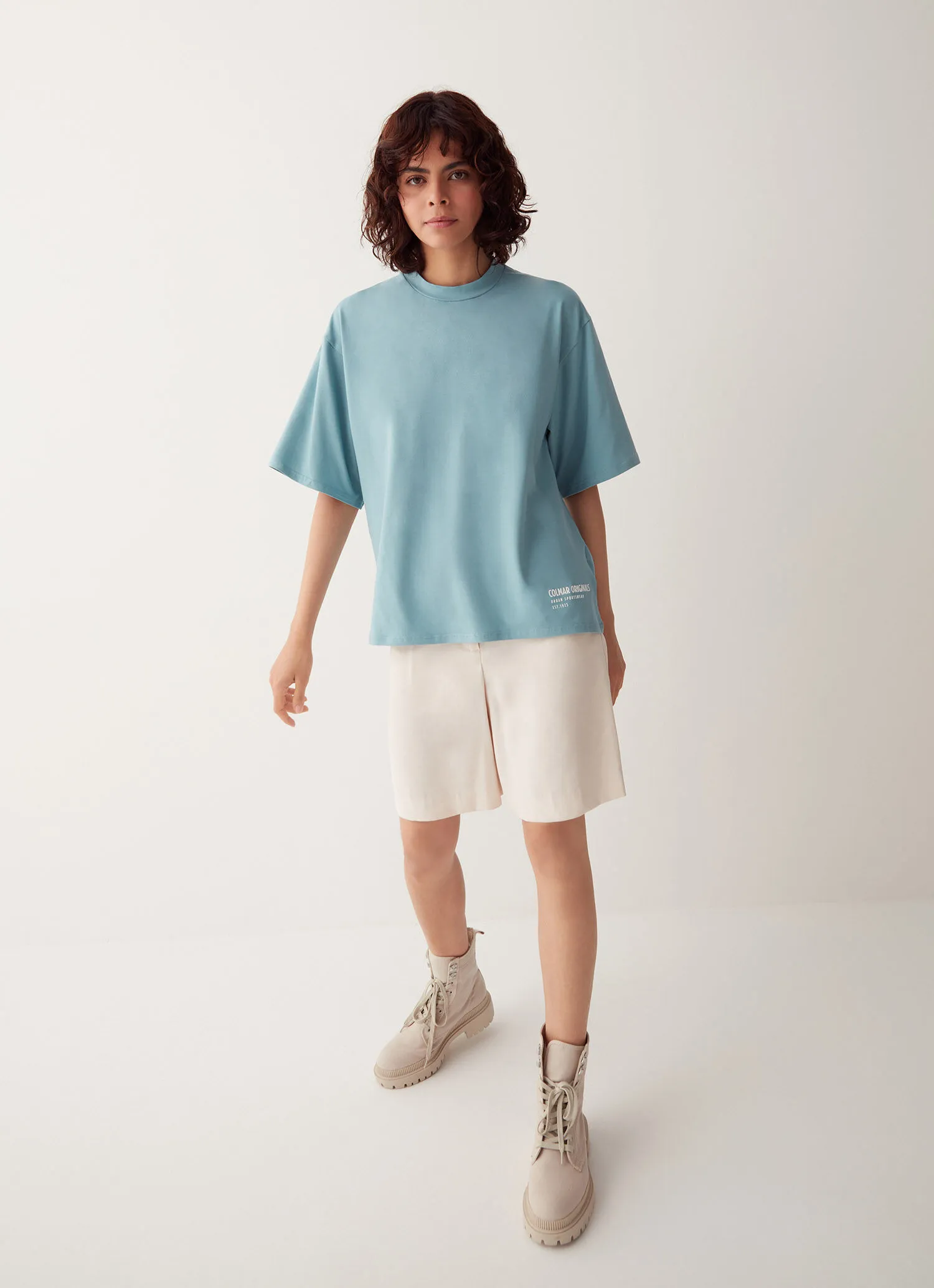 Maxi round neck modal jersey T-shirt