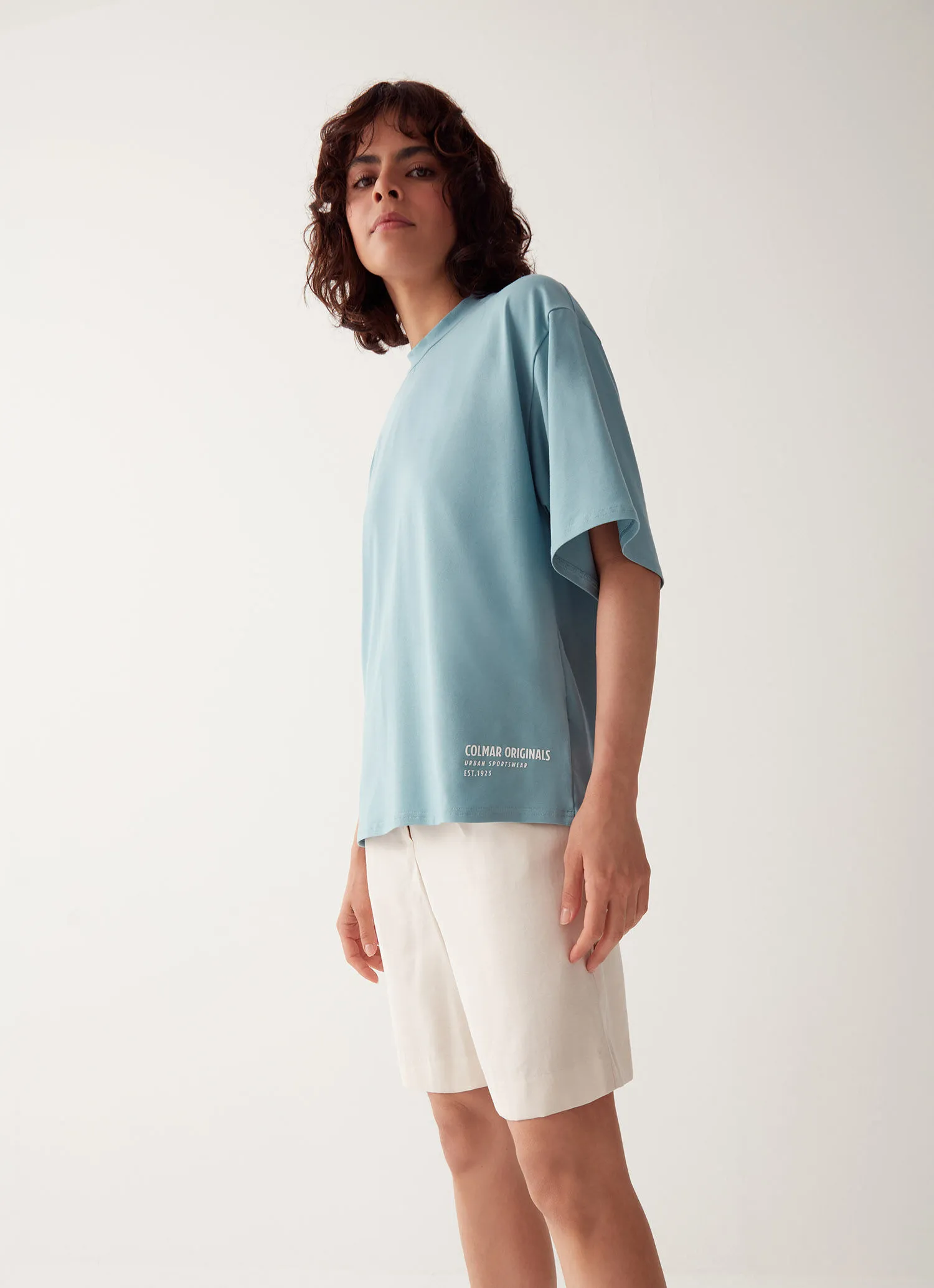 Maxi round neck modal jersey T-shirt