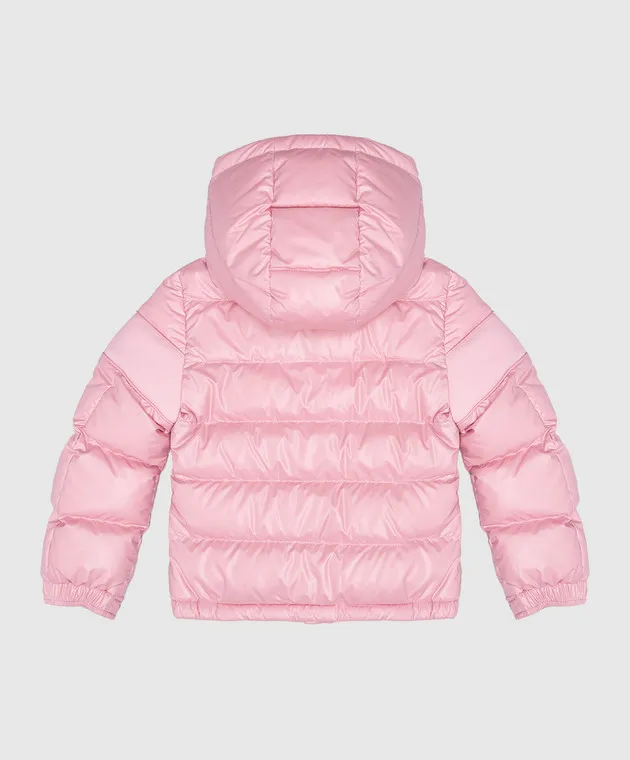 Moncler ENFANT Piumino Truyere con logo rosa baby 1A00051595ZJ1214