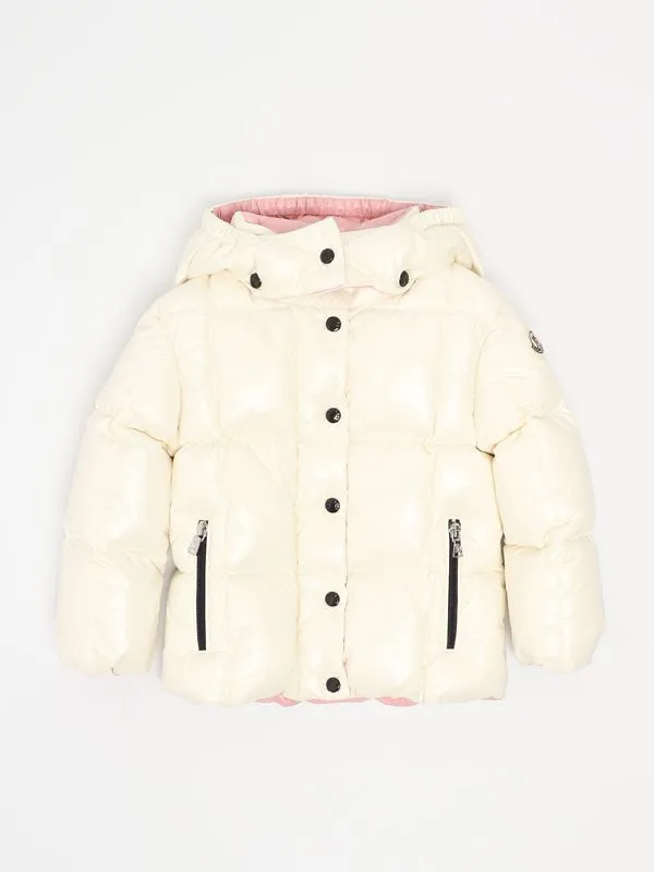 MONCLER  Piumino neonato Moncler Parana in piuma Panna