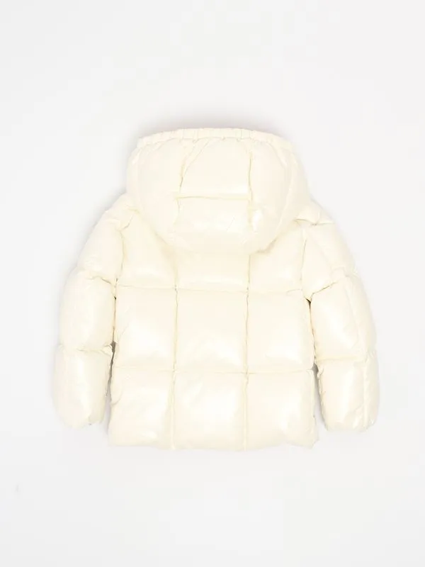 MONCLER  Piumino neonato Moncler Parana in piuma Panna