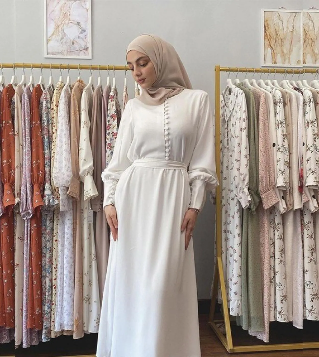 Muslim Fashion Hijab Dress Solid Chiffon Beaded Abayas For Women Turkish Dresses Dubai Abaya Islam Kaftan Robe Musulmane