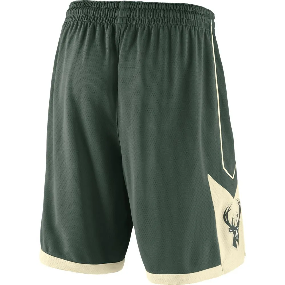 Nike Pantaloncini Basket NBA Milwaukee Road 18 Verde Uomo