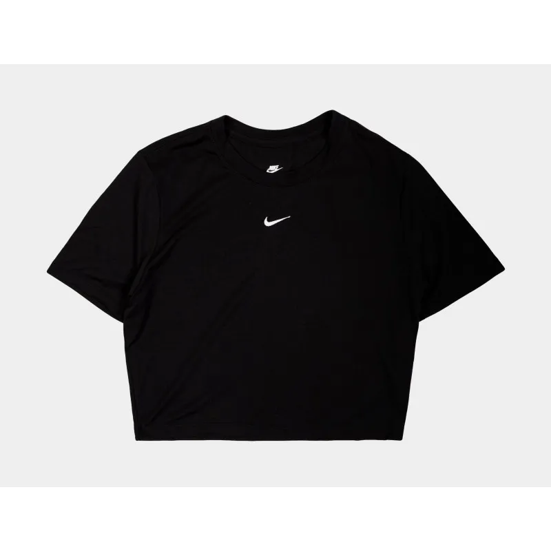 Nike W Nsw Tee Essntl Slim Crp Lbr Black T-Shirt M/M Nero Donna