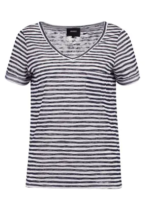 OBJTESSI SS V-NECK NOOS - T-shirt basic