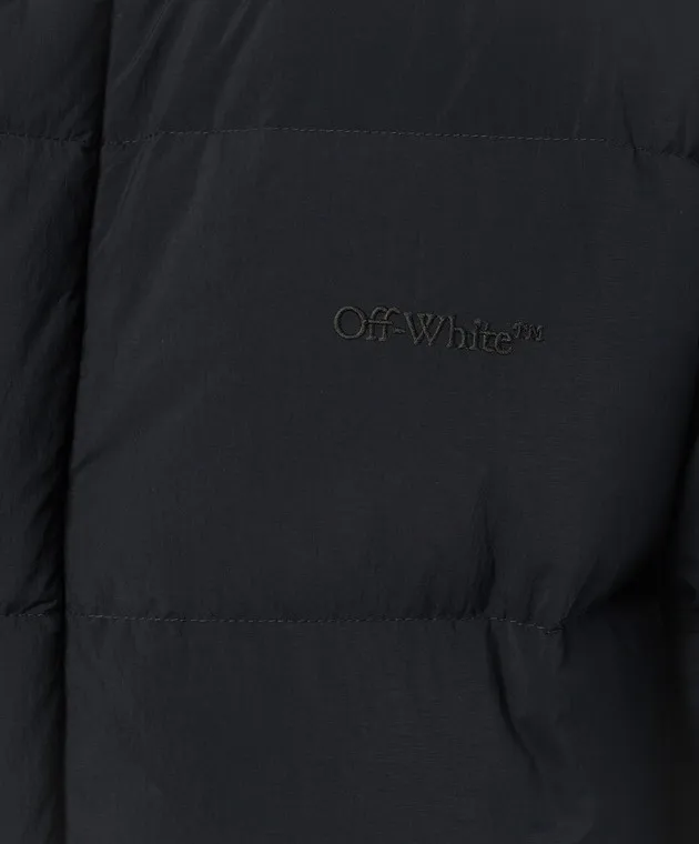 Off-White Piumino blu con trapuntatura Arrow OMED035C99FAB001