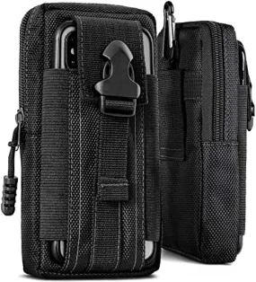 ONEFLOW Custodia di sopravvivenza compatibile con Samsung Galaxy S10 Plus – Custodia in nylon con moschettone, borsa tattica EDC